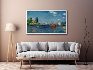 Argenteuil (Red Boats) by Claude Monet Painting 