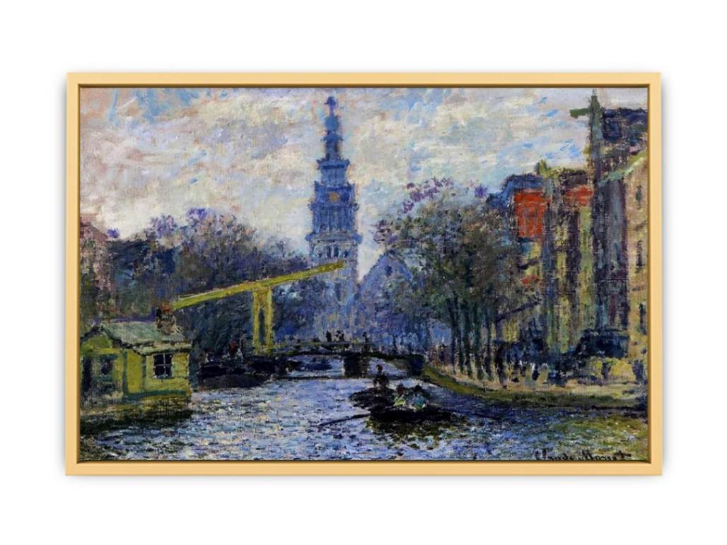 Canal In Amsterdam Streched canvas