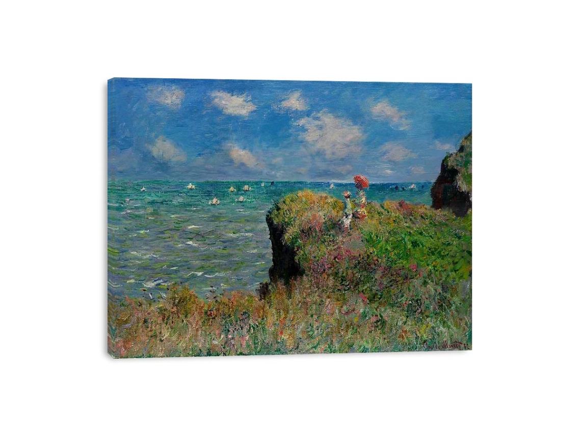 The Cliff Walk Pourville by Claude Monet Painting 