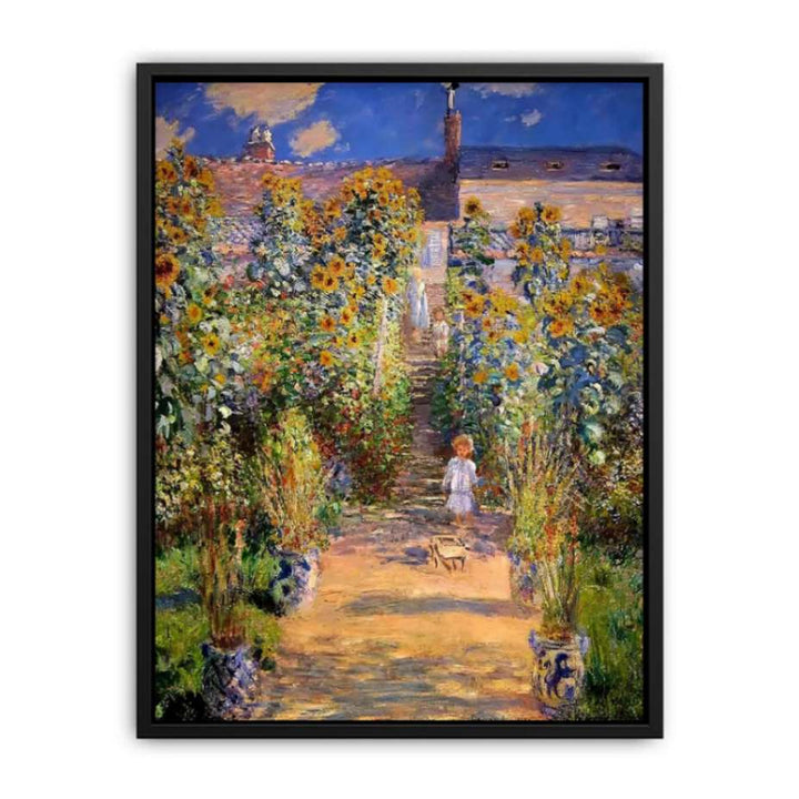 The Artist's Garden at Vetheuil 1880 Canvas Print