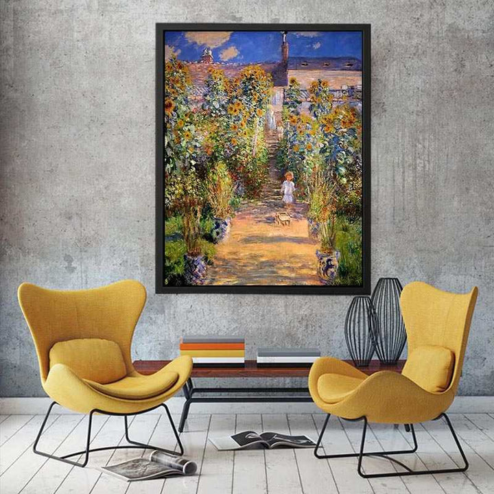 The Artist's Garden at Vetheuil 1880  Painting
