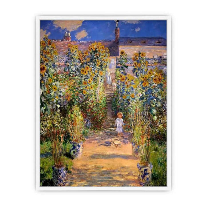 The Artist's Garden at Vetheuil 1880 Framed Print