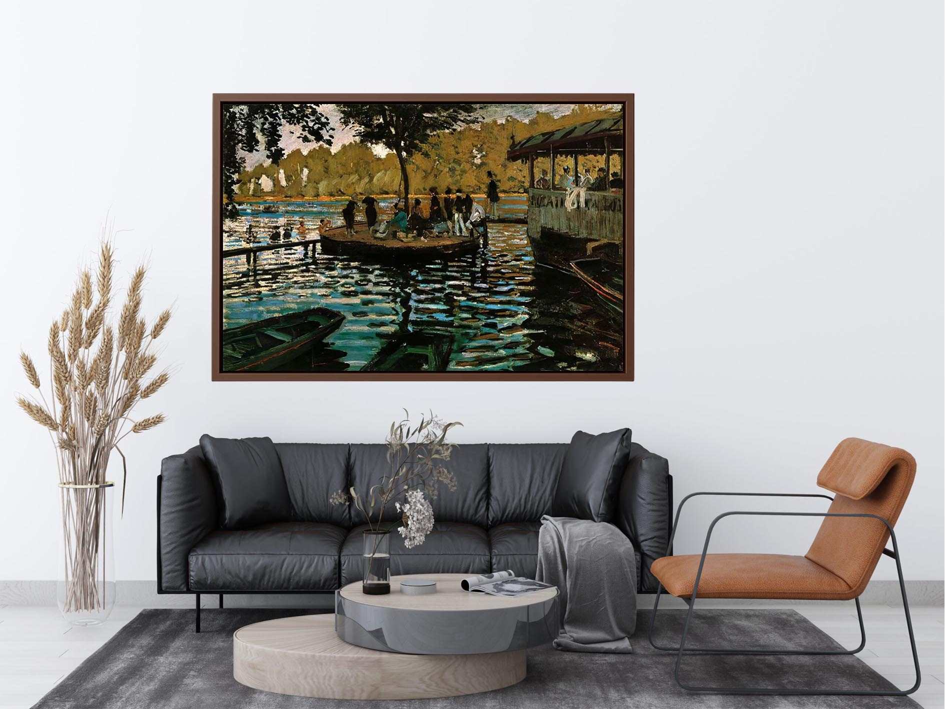 La Grenouillere by Claude Monet Painting 