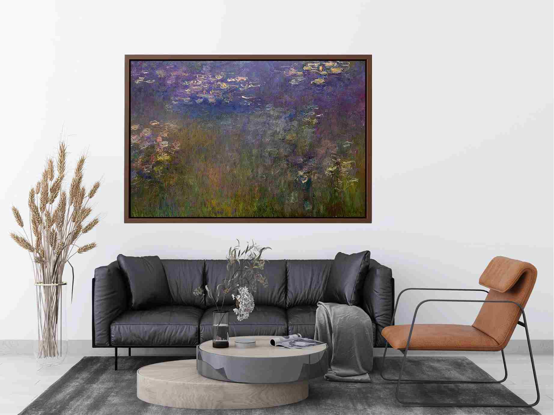 Agapanthus (center panel) by Claude Monet Painting 