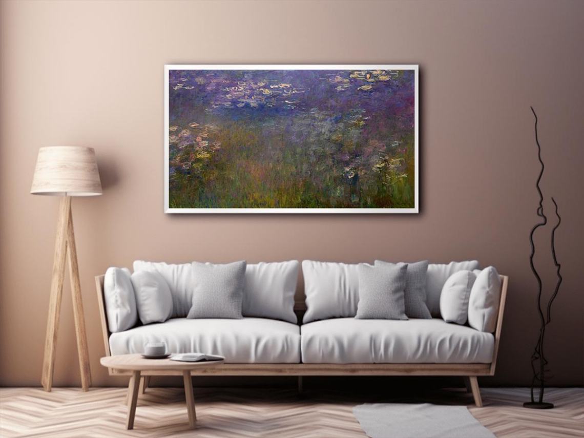 Agapanthus (center panel) by Claude Monet Painting 