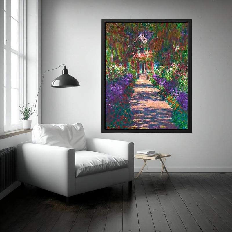Pathway In Monets Garden At Giverny by Claude Monet Painting 