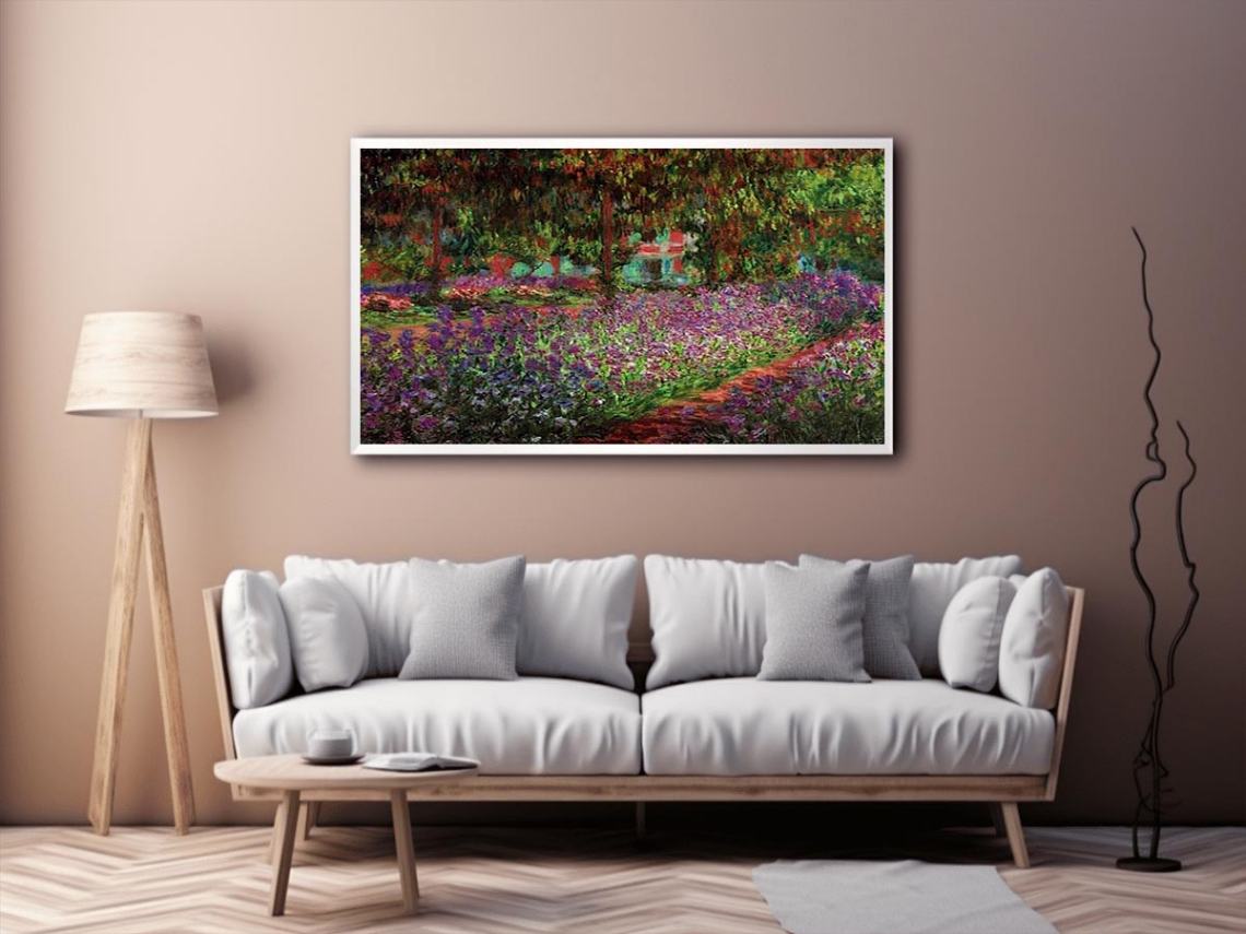 Irises In Monets Garden by Claude Monet Painting 