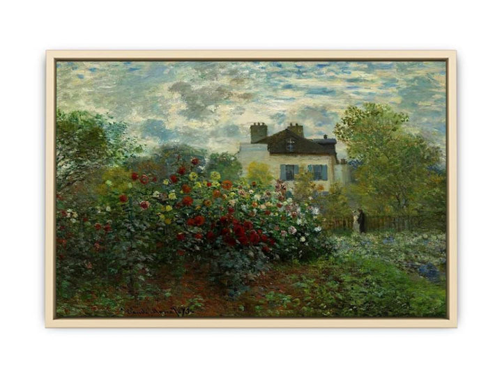 The Garden At Argenteuil Aka The Dahlias  Art Print