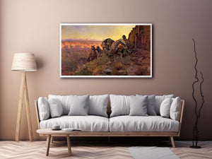 When Shadows Hint Death by Charles Marion Russell Painting 