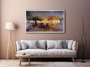 The Golden Temple Amritsar by Edwin Lord Weeks Painting