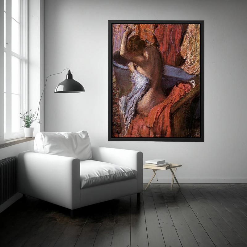 Seated Bather Drying Herself by Edgar Degas Painting 
