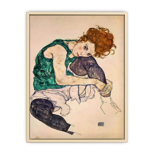 Seated Woman With Bent Knee  Art Print