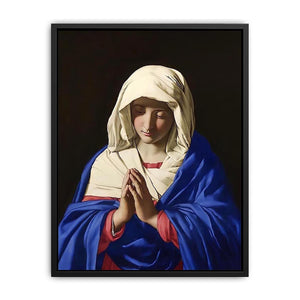 The Virgin in Prayer by Francesco de' Rossi  Poster