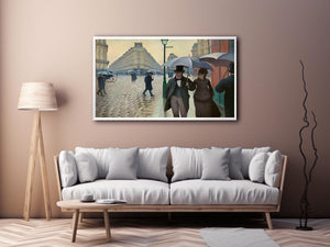 Paris Street- Rainy Weather 1877 by Gustave Caillebotte Painting 