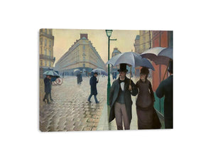 Paris Street- Rainy Weather 1877 by Gustave Caillebotte Painting 