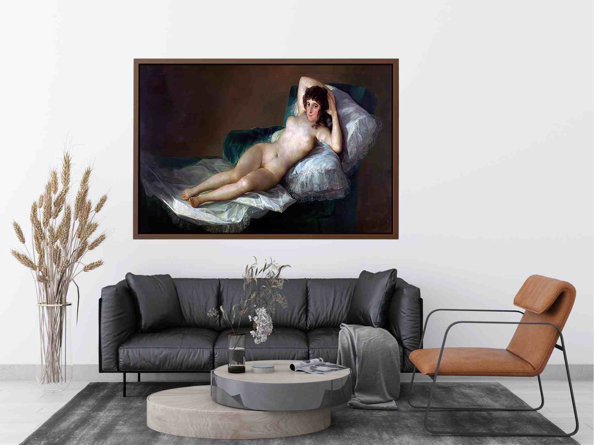 Nude Maja by Francisco De Goya y Lucientes Painting 