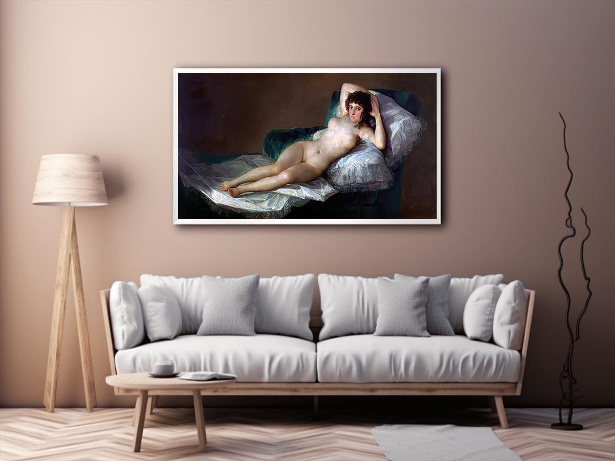 Nude Maja by Francisco De Goya y Lucientes Painting 
