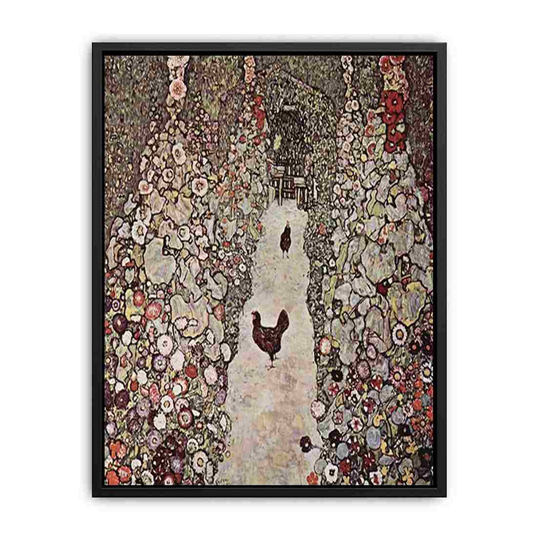 Garden with Roosters by Gustav Klimt Canvas Print