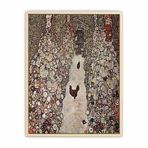 Garden with Roosters by Gustav Klimt  Art Print