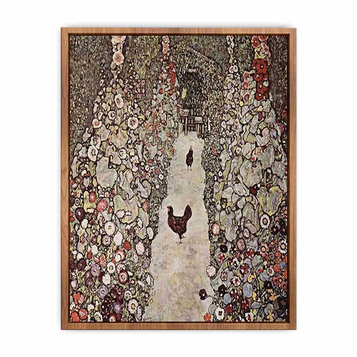Garden with Roosters by Gustav Klimt  Poster