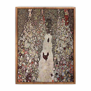 Garden with Roosters by Gustav Klimt  Poster