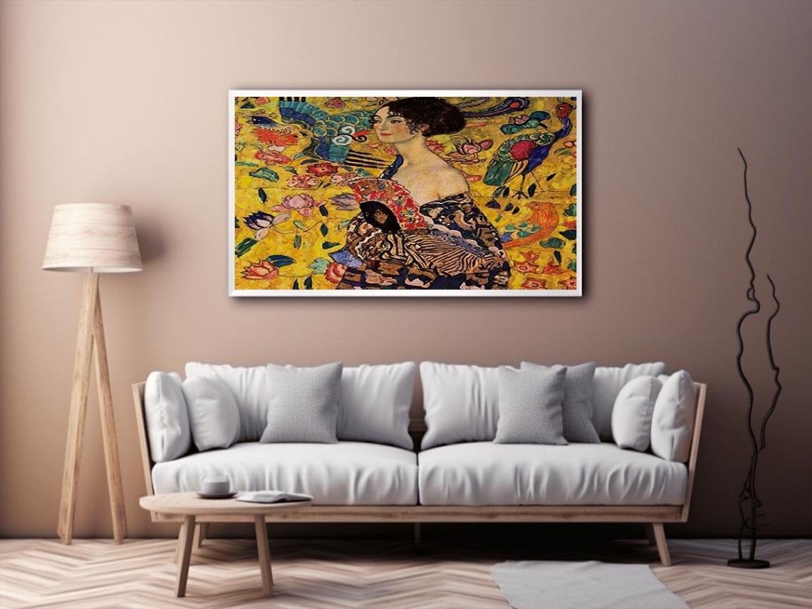 Lady With Fan by Gustav Klimt Painting 