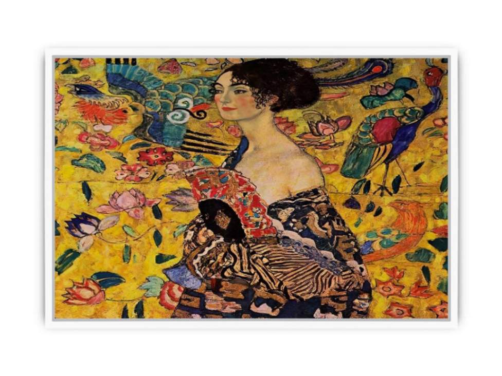 Lady With Fan Framed Print