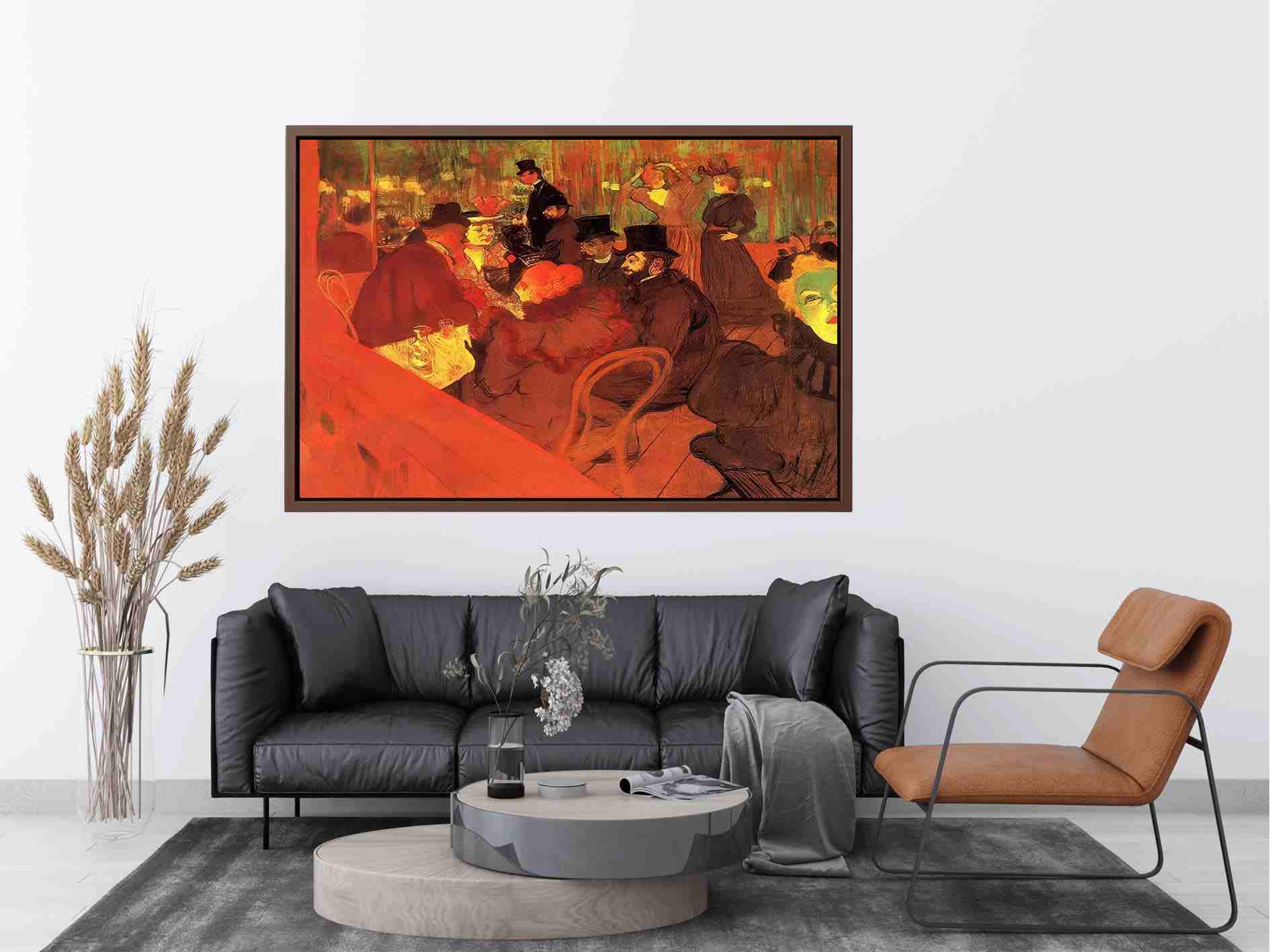 At The Moulin Rouge by Henri De Toulouse-Lautrec Painting 