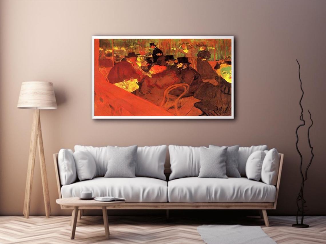 At The Moulin Rouge by Henri De Toulouse-Lautrec Painting 