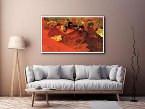 At The Moulin Rouge by Henri De Toulouse-Lautrec Painting 