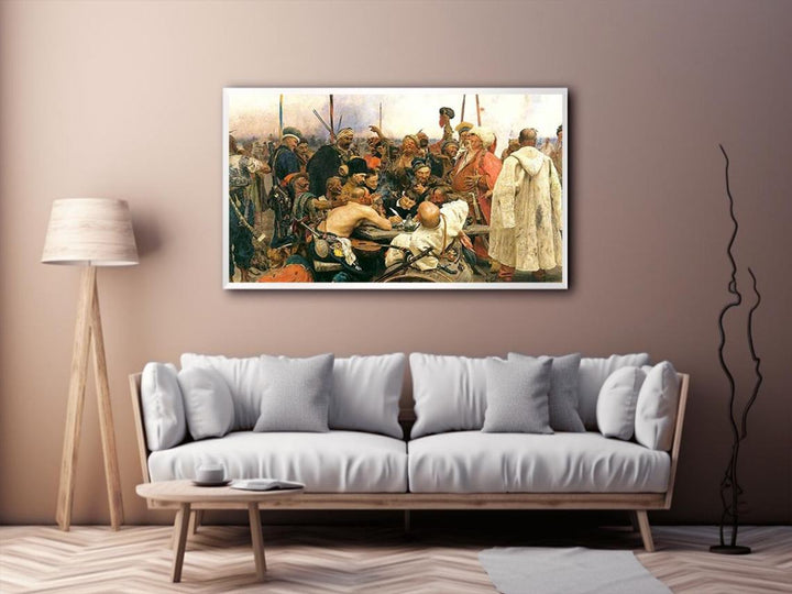 Reply of the Zaporozhian Cossacks to Sultan Mehmed IV of Turkey  Painting