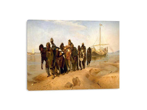 Barge Haulers on the Volga by Ilya Efimovich Efimovich Repin Painting 