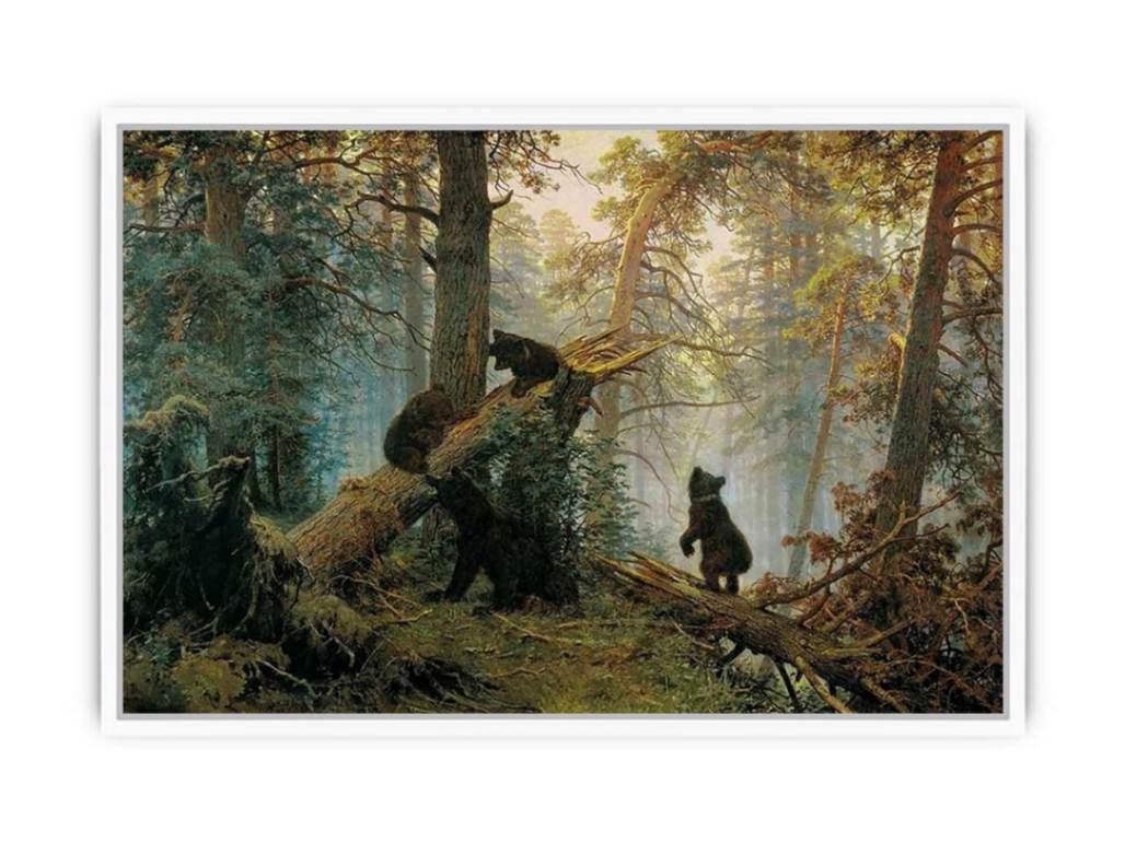 Morning in the Pine-tree Forest Framed Print