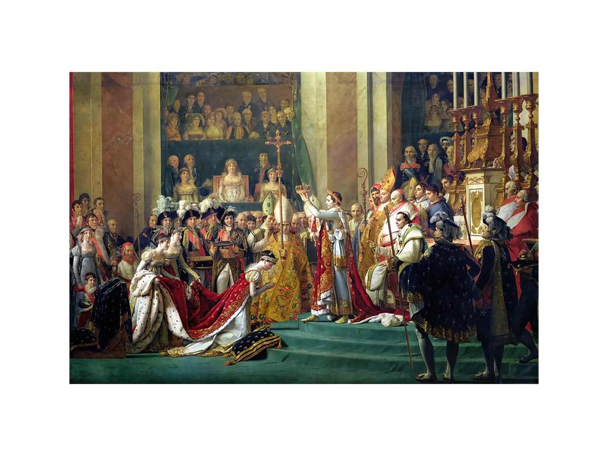 Consecration of the Emperor Napoleon I and Coronation of the Empress Josephine 1805-07 by Jacques Louis David