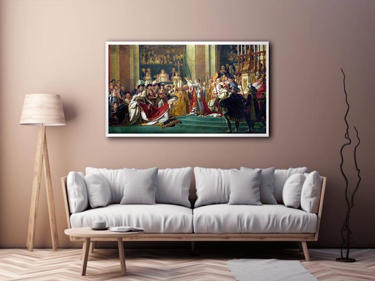 Consecration of the Emperor Napoleon I and Coronation of the Empress Josephine 1805-07 by Jacques Louis David Painting 