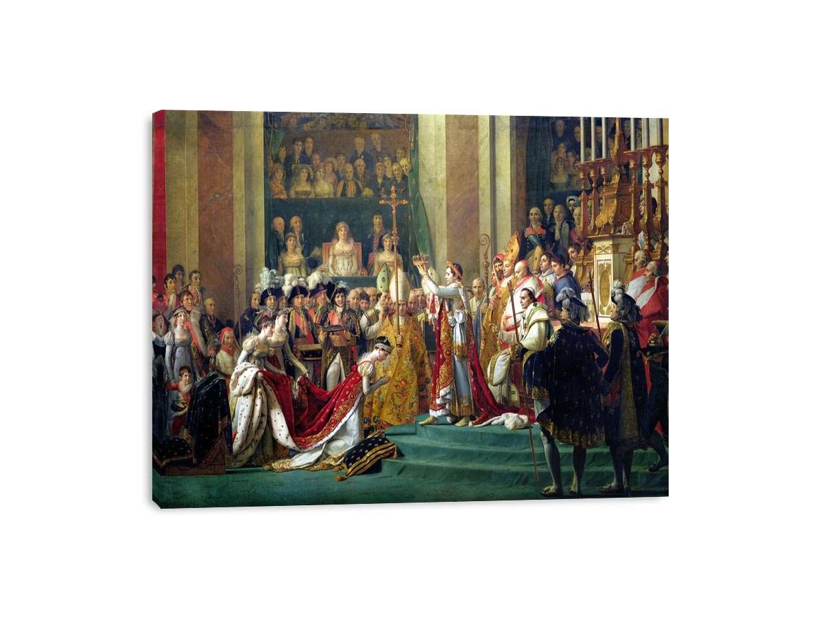Consecration of the Emperor Napoleon I and Coronation of the Empress Josephine 1805-07 by Jacques Louis David Painting 