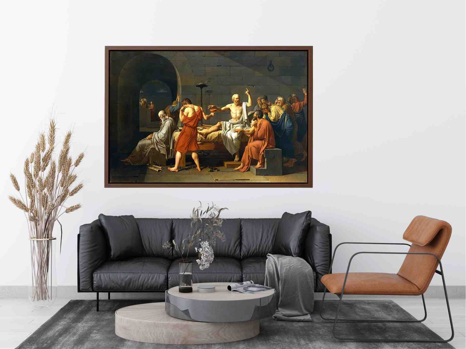 The Death of Socrates by Jacques Louis David Painting 