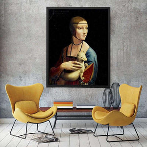 Portrait of Cecilia Gallerani (Lady with an Ermine) 1483-90 by Leonardo Da Vinci Painting 