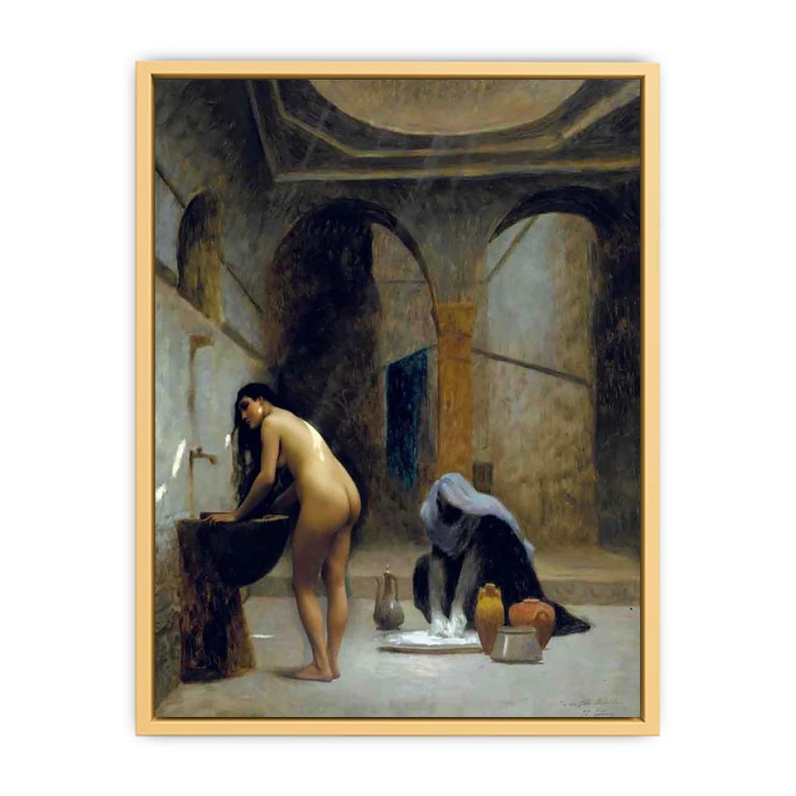 A Moorish Bath Turkish Woman Bathing Streched canvas