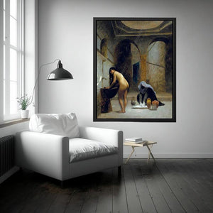 A Moorish Bath Turkish Woman Bathing by Jean-Léon Gérôme Painting 