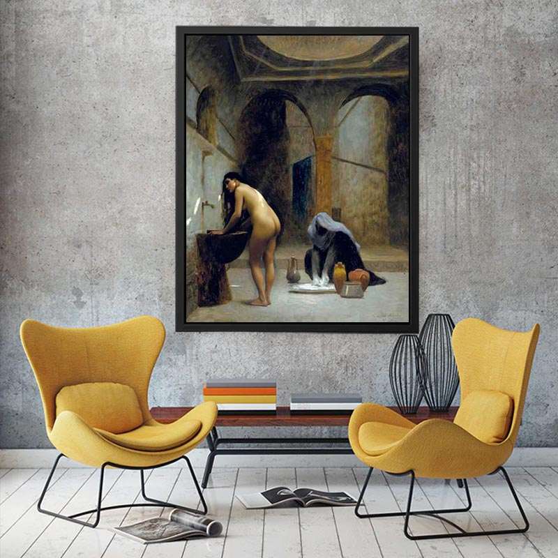 A Moorish Bath Turkish Woman Bathing by Jean-Léon Gérôme Painting 
