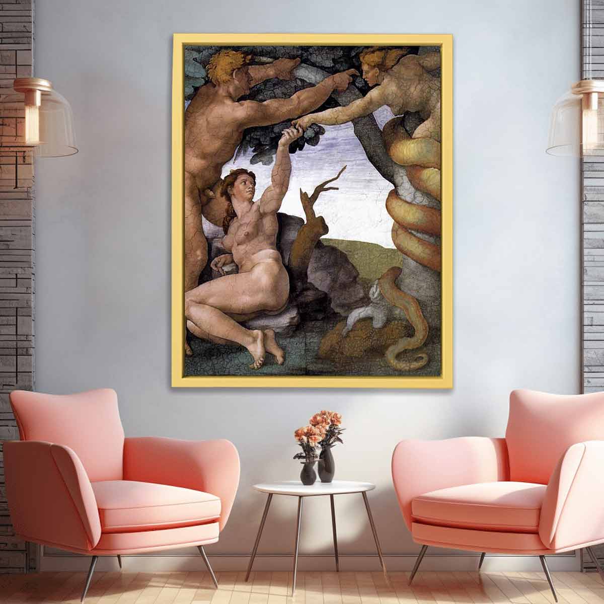 Ceiling Of The Sistine Chapel Genesis The Fall And Expulsion From Paradise The Original Sin