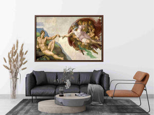 Creation of adam  by Michelangelo Buonarroti Painting 