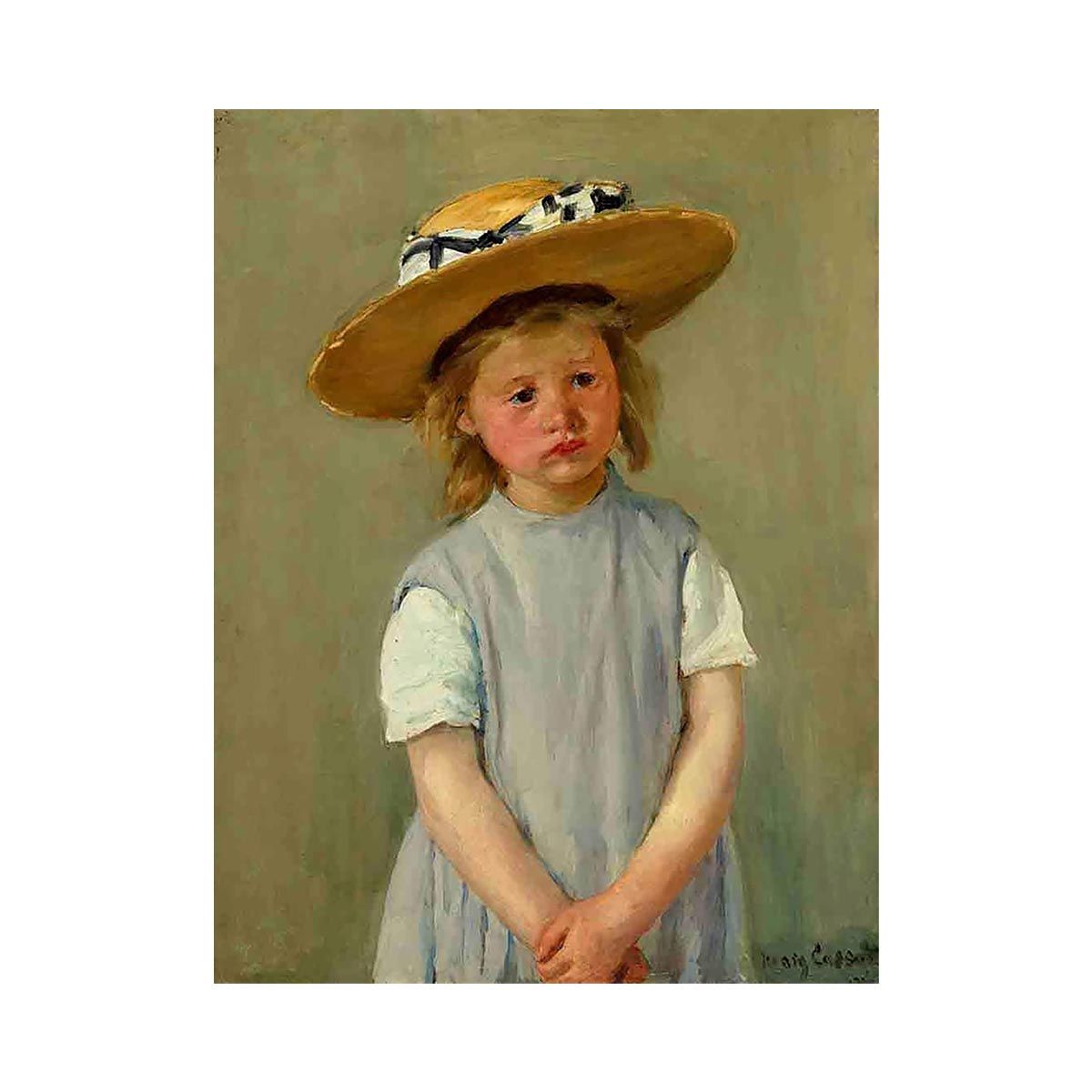 Child In A Straw Hat by Mary Cassatt