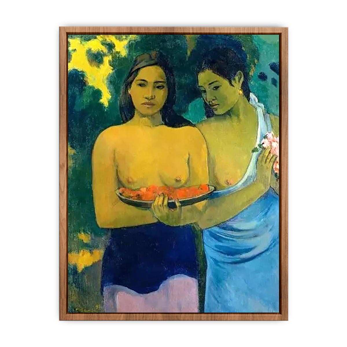 Two Tahitian Women by Paul Gauguin  Poster