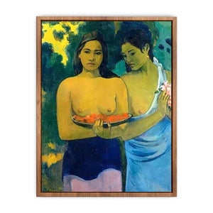 Two Tahitian Women by Paul Gauguin  Poster