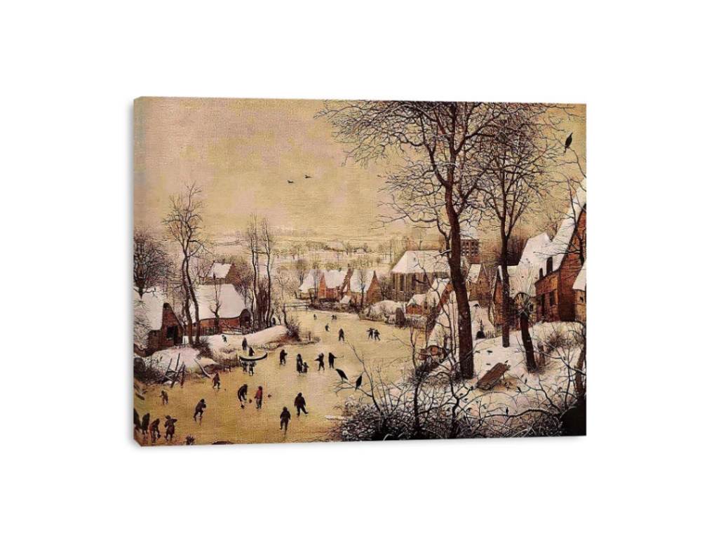 Winter Landscape with Skaters and Bird Trap 1565  Painting