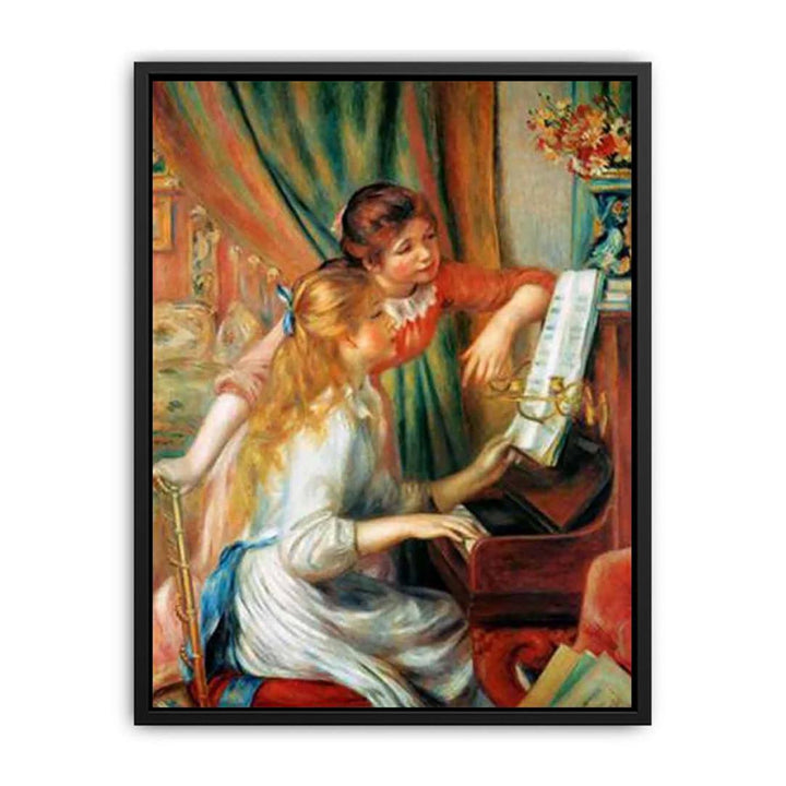 Girls At The Piano2 Canvas Print