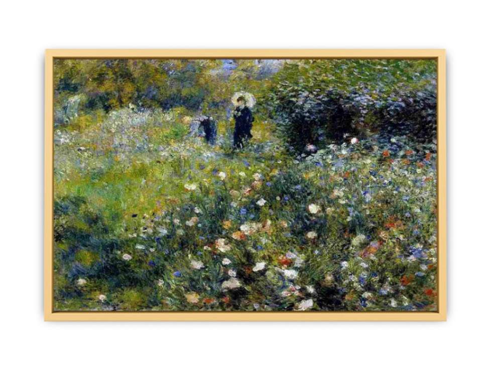Woman with a Parasol in a Garden Streched canvas