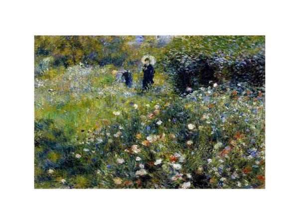 Woman with a Parasol in a Garden
